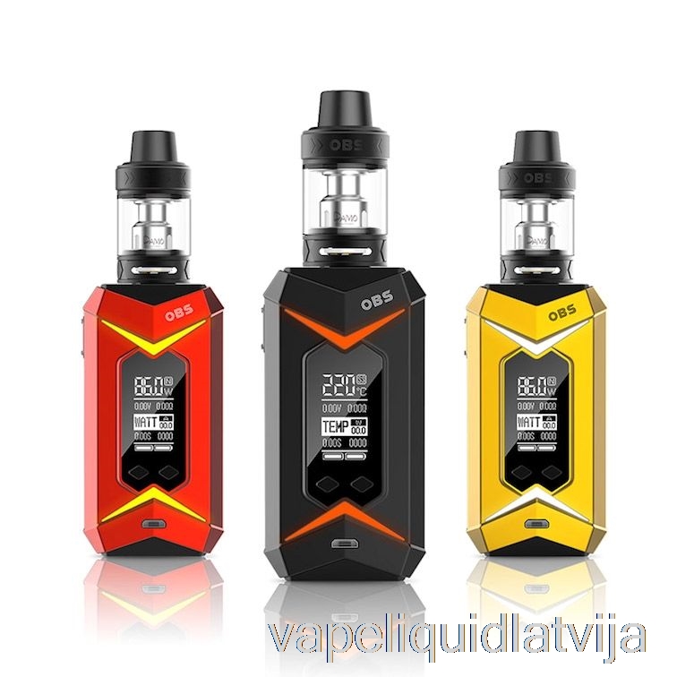 Obs Bat 218w & Damo Starter Kit Black Mod / Black Tank Vape Liquid